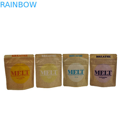 Bolsa de Stand Up personalizada Eco Amigável Embalagem biodegradável Kraft Cosmético Bolsa de Stand Up