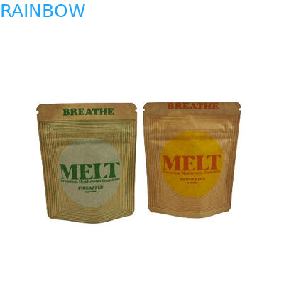 Bolsa de Stand Up personalizada Eco Amigável Embalagem biodegradável Kraft Cosmético Bolsa de Stand Up