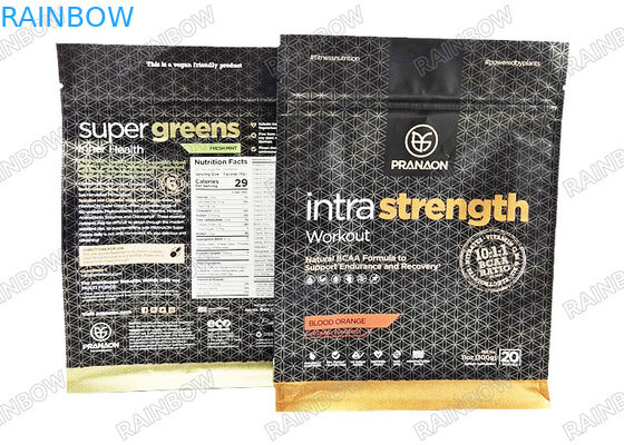 Sacos de embalagem de café de alumínio com fundo plano e fecho