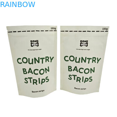 Bolsa Kraft composto ecológico com fecho de fecho para embalagem de pó cosmético