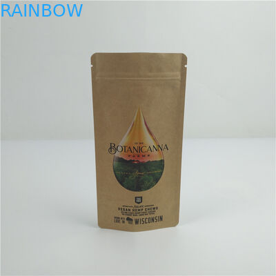 Saco de papel de stand up personalizado com fechadura, vedação térmica Impresso Biodegradável