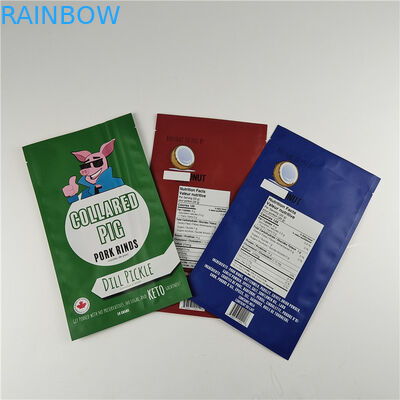 Fabricante Dimensão personalizada Armazenamento Saco de lanches Embalagem Matt Alumínio Folha de Stand Up Pouch Ziplock Saco de Embalagem