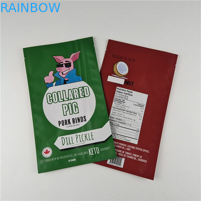 Fabricante Dimensão personalizada Armazenamento Saco de lanches Embalagem Matt Alumínio Folha de Stand Up Pouch Ziplock Saco de Embalagem