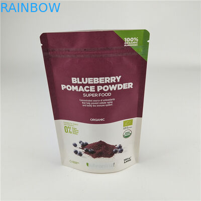 Material de embalagem de alimentos Impressão digital personalizada Bolsas de zíper stand up resistentes ao odor resistentes à umidade