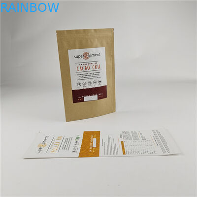 Material de embalagem de alimentos Impressão digital personalizada Bolsas de zíper stand up resistentes ao odor resistentes à umidade