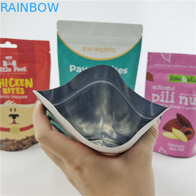 Bolsa de qualidade alimentar impressa personalizada e reciclável e ambientalmente amigável com fecho para embalagens de lanches