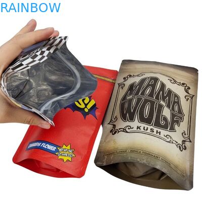 Embalagem de incenso de ervas em CMYK com saco de pé e fecho