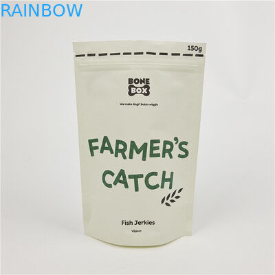 Impressão digital personalizada Bolsas de zíper de pé Bolsas de papel Kraft à prova de odor Bolsa de papel de impressão personalizada Bolsa de papel biodegradável