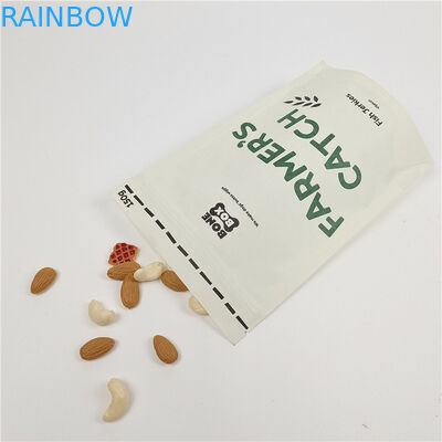 Impressão digital personalizada Bolsas de zíper de pé Bolsas de papel Kraft à prova de odor Bolsa de papel de impressão personalizada Bolsa de papel biodegradável