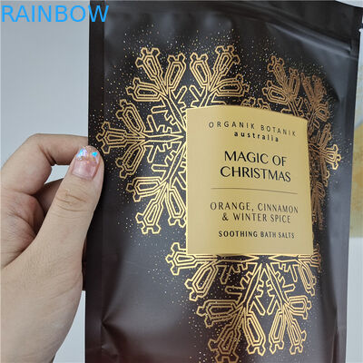 Pacote de moda de alta qualidade reabre-se fácil linha de lágrima Mylar saquetes de sal de banho saco de embalagem