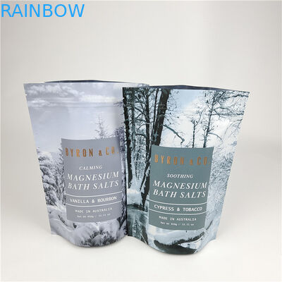 Venda Quente Impressão Digital Personalizada Linha de Lágrima Fácil Saquetes Mylar Saco de Embalagem de Esfregue Corporal