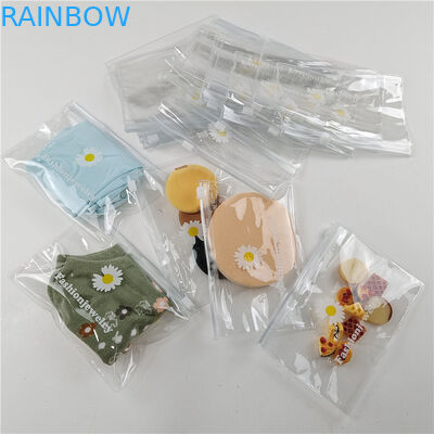 Saco de embalagem de plástico de material PE de alta transparência para Comestic com tamanho e cor personalizados