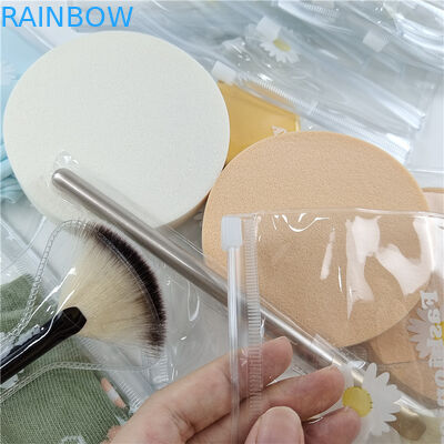 Saco de embalagem de plástico de material PE de alta transparência para Comestic com tamanho e cor personalizados