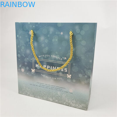 Melhor Vendedor Reciclável Logotipo Amigável ao Meio Ambiente Saco de Papel Impresso Embalagem Branca 110 gramas Reutilizável