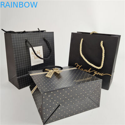 Impressão digital personalizada de alta qualidade Logotipo Impresso Saco de papel de compras Embalagem Branca 110 gramas Reutilizável