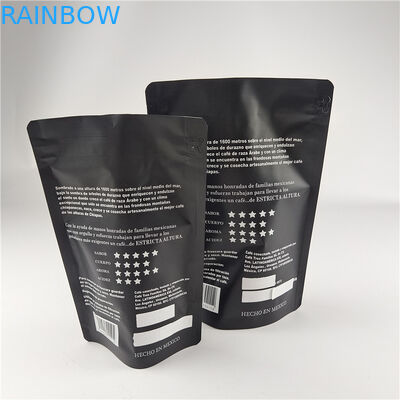 Matte Finish Food Grade Proof Odor Proof Humidity Proof Laminated Aluminum Foil Zip Lock Bag Stand Up Pouch Coffee Bag