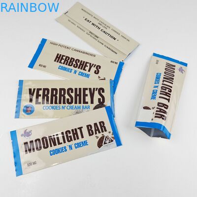 Selo térmico Folha de alumínio laminada Mylar Saquetes Envolvimentos de folha de alumínio personalizados Impresso Bolsas de volta seladas Barra de energia de chocolate