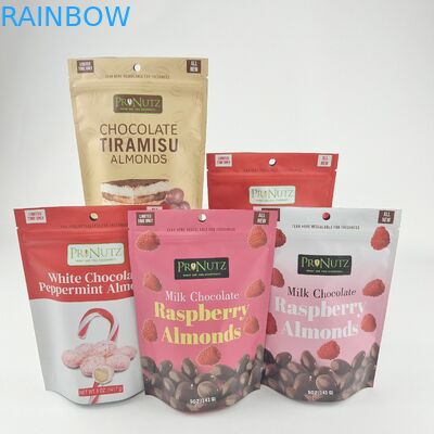 Logotipo Privado Personalizado Zipper Plástico Stand Up Zip Lock Saco de Embalagem Embalagens Edibles Biscoitos