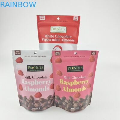 Logotipo Privado Personalizado Zipper Plástico Stand Up Zip Lock Saco de Embalagem Embalagens Edibles Biscoitos