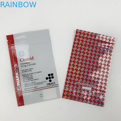 Embalagens de alimentos promocionais Embalagens de vedação de três lados para cuidados dentários Embalagens com vedação térmica Fecho com fecho de fecho