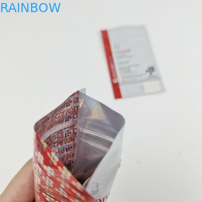 Embalagens de alimentos promocionais Embalagens de vedação de três lados para cuidados dentários Embalagens com vedação térmica Fecho com fecho de fecho