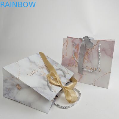 Bolsas de papel personalizadas Bolsas de papel biodegradáveis para compras com impressão de logotipo