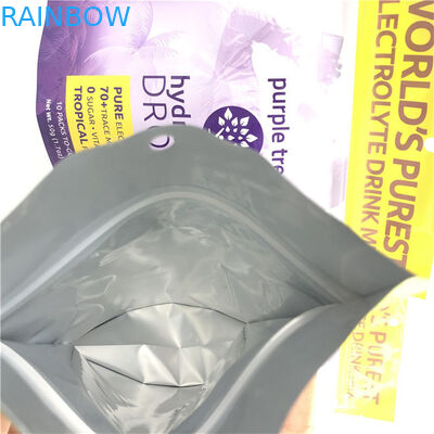 Hot Custom Logo Gloss Finish Dimensões e Desenhos Personalizados Necessidades de Folha de Alumínio Mylar Doypack