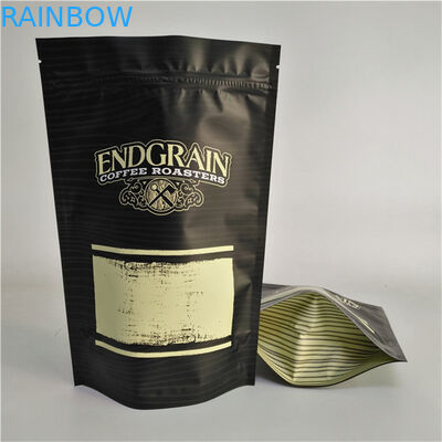 Logotipo personalizado Impresso Saco de fecho de plástico recolocável Saco de café de selo de alimentos com material de qualidade alimentar e prova de vazamento