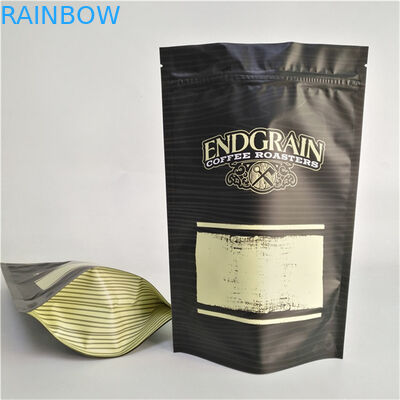 Logotipo personalizado Impresso Saco de fecho de plástico recolocável Saco de café de selo de alimentos com material de qualidade alimentar e prova de vazamento