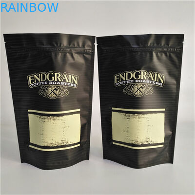 Logotipo personalizado Impresso Saco de fecho de plástico recolocável Saco de café de selo de alimentos com material de qualidade alimentar e prova de vazamento