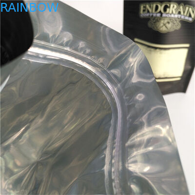 Logotipo personalizado Impresso Saco de fecho de plástico recolocável Saco de café de selo de alimentos com material de qualidade alimentar e prova de vazamento