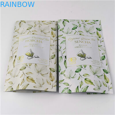 Pacote de moda Logotipo personalizado impresso Aceito até 10 cores Disponível Bolsa de chá de papel plástico