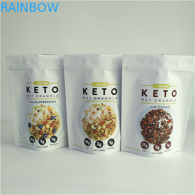 China Fornecedor Impressão de design personalizado Dimensões e necessidades de design personalizadas Bolsas de pé com fecho para embalagens de alimentos