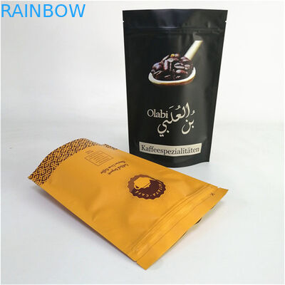 Impressão colorida Embalagem personalizada Café Ziplock Stand Up Pouch Bag para 250g 500g 1kg