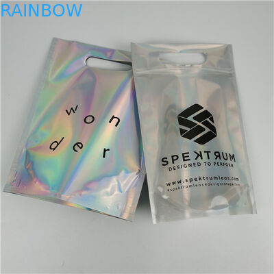 Logotipo personalizado de alta qualidade Impresso Fashion Pack Espessura personalizada Holográfica Proof Leak Film Mylar Bags