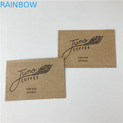 Saco de papel Mylar Kraft de três lados fechado Saco de papel biodegradável