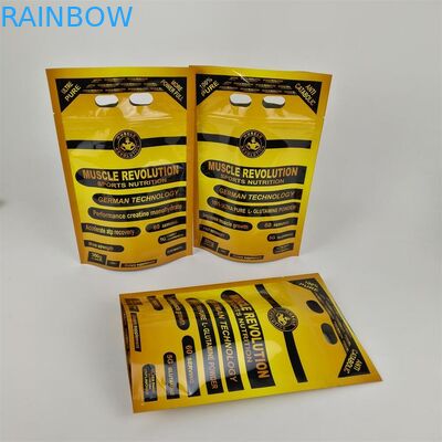 Sacos de embalagem de alimentos de proteína em pó Ziplock com plástico de impressão digital