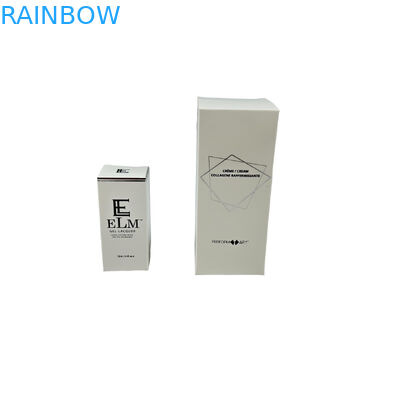 Caixa de embalagem personalizada de cartão branco 350g para cosméticos com impressão gravura