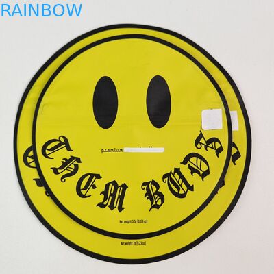 Sacos de Mylar irregulares de 3,5 g e 7 g com fecho interno Impressão de papel alumínio à prova de odor Saquete de plástico comestível