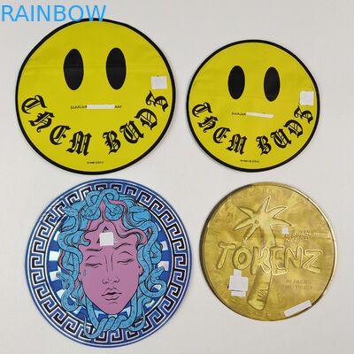 Sacos de Mylar irregulares de 3,5 g e 7 g com fecho interno Impressão de papel alumínio à prova de odor Saquete de plástico comestível