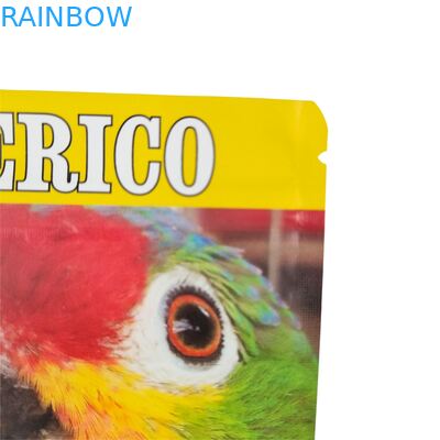 Saco plástico Mylar com frente transparente e verso em folha de alumínio, com zíper selado a quente, autosselante, à prova de umidade, projetado sob medida para açúcar