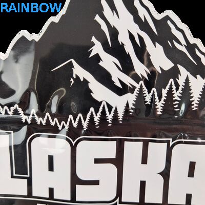 Comestível Cali 3.5g 7g Mylar Ziplock Toque suave Proof de cheiro de forma irregular Cookie Die Cut embalagem Saco de plástico