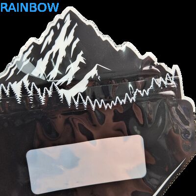 Comestível Cali 3.5g 7g Mylar Ziplock Toque suave Proof de cheiro de forma irregular Cookie Die Cut embalagem Saco de plástico