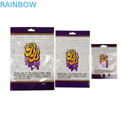 Embalagem de bolsas de Mylar Impresso dentro Erva Tabaco comestível Biscoito de goma Gloss Seal térmico brilhante Bolsas de plástico de forma especial