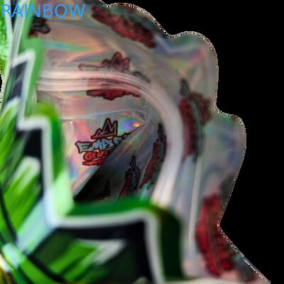 Embalagem de bolsas de Mylar Impresso dentro Erva Tabaco comestível Biscoito de goma Gloss Seal térmico brilhante Bolsas de plástico de forma especial