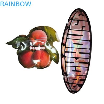 Embalagem de bolsas de Mylar Impresso dentro Erva Tabaco comestível Biscoito de goma Gloss Seal térmico brilhante Bolsas de plástico de forma especial