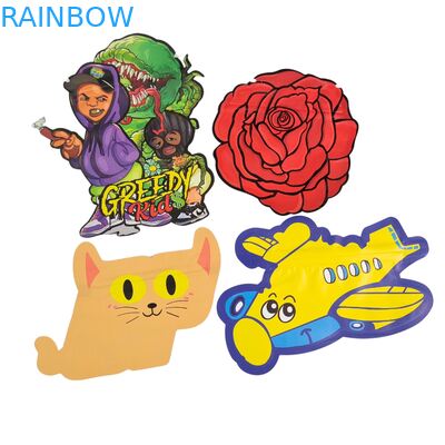 Sacos Mylar à prova de crianças irregulares de 3,5 g refeitáveis Impressão digital PET Embalagem Ziplock para biscoitos comestíveis