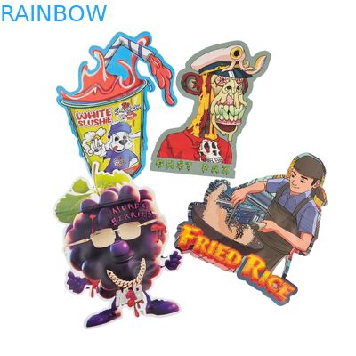 Sacos Mylar à prova de crianças irregulares de 3,5 g refeitáveis Impressão digital PET Embalagem Ziplock para biscoitos comestíveis