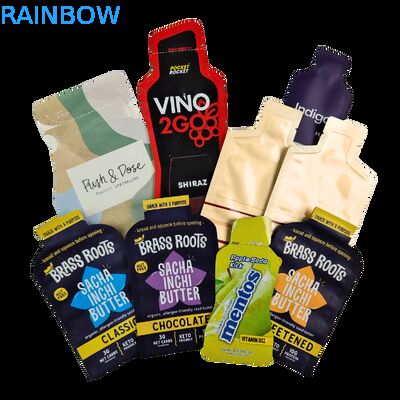 Impressão digital personalizada Estampagem a quente Saco de embalagem de plástico 5ml 10ml 30ml Saco de amostra pequena Saco personalizado