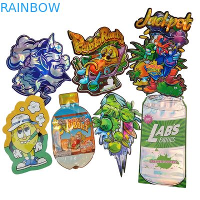 Sacos Mylar Doypack Die Cut Cali 3.5g 7g 14g 28g Sugar Cookie Grau Alimentício Brilho/fosco Herméticos com Zíper